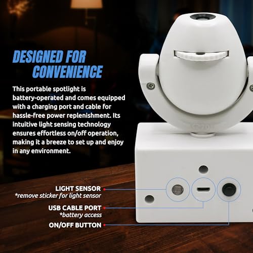 Tennessee Titans LED Mini Spotlight Projector - Adjustable & Rechargeable
