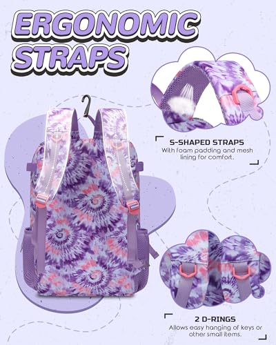 Light Purple Baseball & Softball Gear Bag for Kids Ages 8-12 – Spacious, Durable, Comfortable Carrying