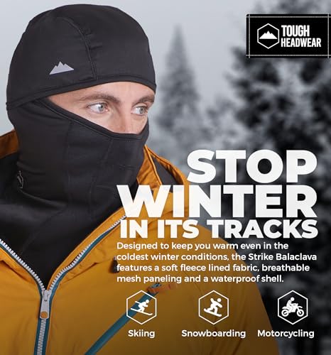 Winter Balaclava Ski Mask - One Size Black Face Mask for Men & Women