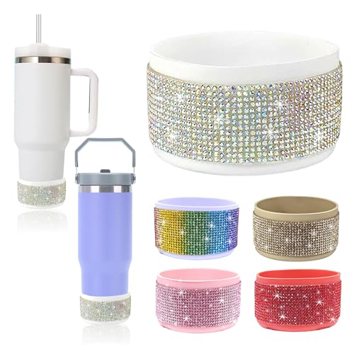 Diamond Glitter Silicone Boot for Stanley Cup & Simple Modern 30oz - New White