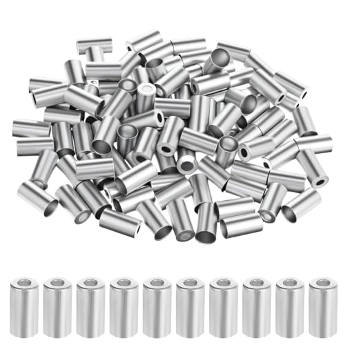 100 Pcs Aluminum Bike Brake Cable End Caps - 5mm Silver