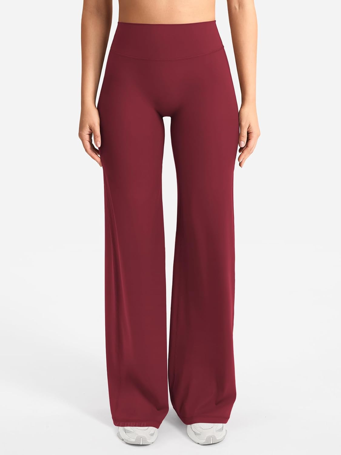 YEOREO High Waist Yoga Pants - Straight Leg Leggings with Pockets & Hidden Scrunch Design
