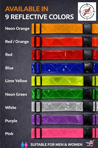 Reflective Running Belt - High Visibility Adjustable Belt - Purple