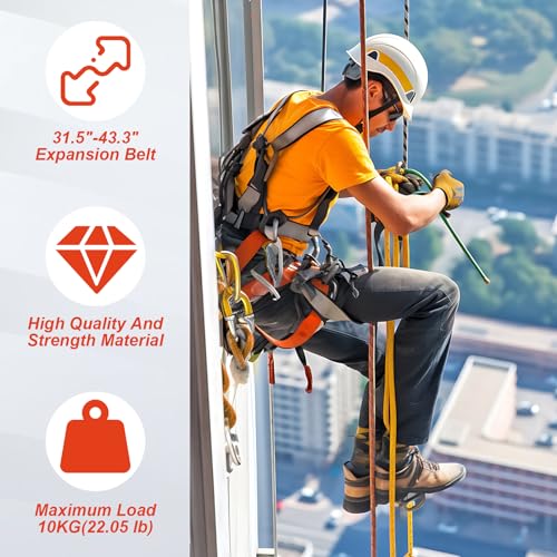 10pcs Retractable Tool Lanyards for Hand Tools with Carabiner and Adjustable Loop End, Extendable Length 31.5 "-43.3", Aluminum Screw Lock Carabiner with Shock Cord Stopper