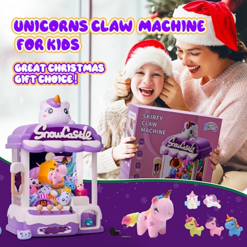 Purple Unicorn Claw Machine for Kids - Mini Arcade Prize Grabber Toy