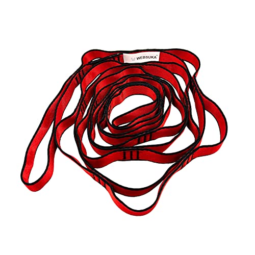Aerial Yoga Hammock Daisy Chains Strap - 40" Red, 22kN Strength