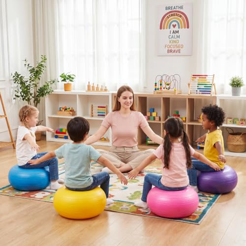 Lewtemi 4 Pack Flexible Classroom Seating Donut Chairs - Fresh Color 20"