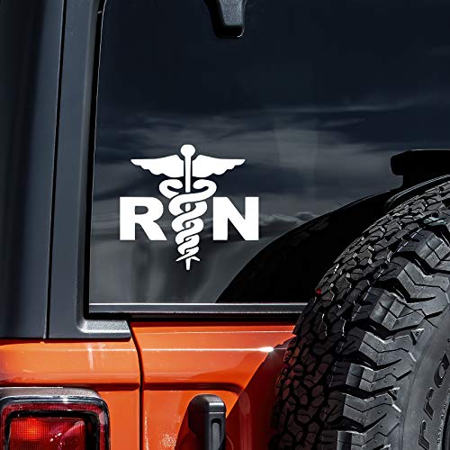 RN Registered Nurse Vinyl Decal Sticker - 5" x 5.5"