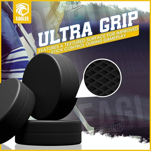 Official Regulation Ice Hockey Puck - Vulcanized Rubber - 6 oz - 1 Pack