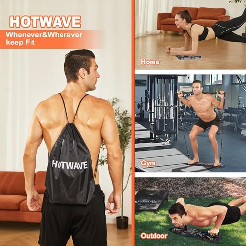 Portable Push Up Board & Plank Trainer - Black