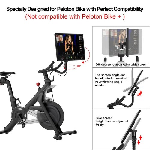 COOLWUFAN 360 Degree Screen Swivel Mount for Peloton Bike, Upgraded Swivel for Peloton, Accessory to Turn for Peloton Bike Screens, Accessories for Peloton(Not Compatible with Bike+)