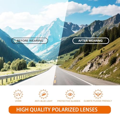 Polarized Sports Sunglasses for Men - UV400 Protection for Driving & Fishing