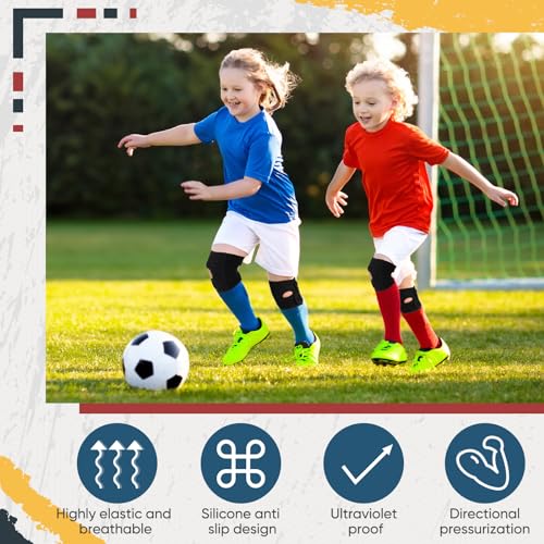 Relaxgiant Kids Knee Brace Set Black Medium - Injury Prevention & Support
