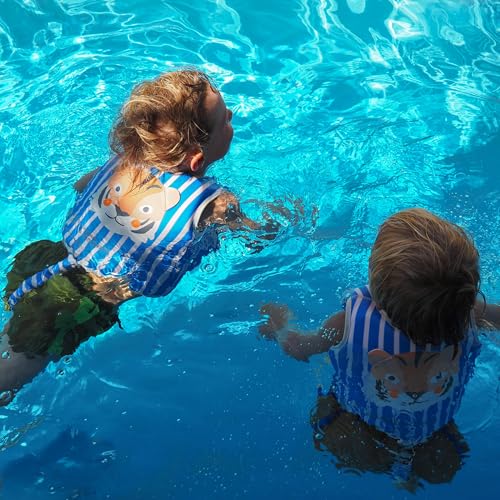 Kids Swim Vest with Adjustable Safety Strap - Blue, Size 2-3, Sunnylife