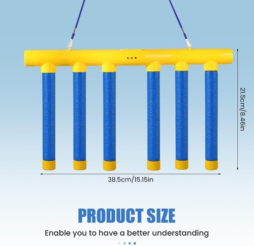 Auiepet Reflective Drop Stick Game Set - Hand-Eye Coordination Reflex Training Toy | 3 Speed Modes, Yellow