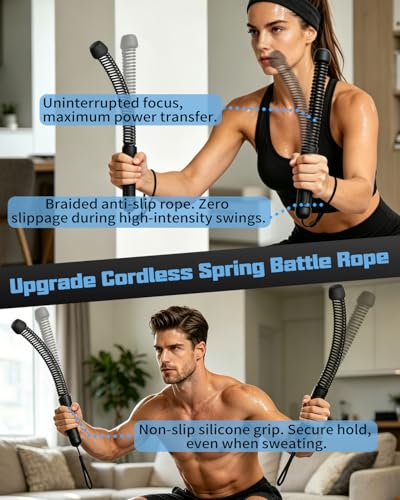 Weighted Ropeless Battle Rope for Home Gym - Portable Strength Training