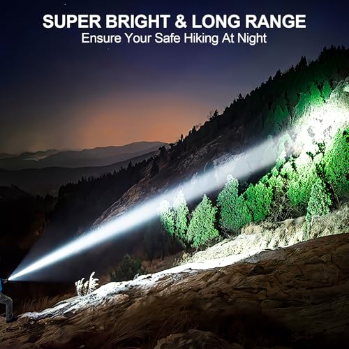 Banral Rechargeable Super Bright LED Tactical Flashlight 1000m Beam, 6 Modes, Fast Charging