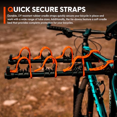 Heavy-Duty Bike Rack for 4 Bikes - 143 lbs Capacity, 2" Hitch
