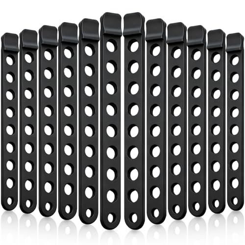 12 Pack Bicycle Wheel Rack Straps - Rubber Bike Tie Down Straps for Outdoor Use