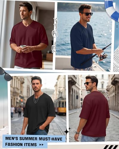Men's Oversized Waffle T-Shirts - 3 Pack