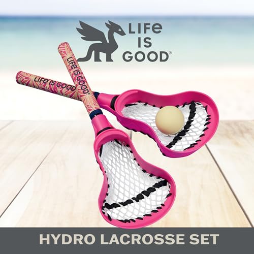 Life is Good Hydro Lacrosse Water Game Set with Floating Ball – Turquoise Blue