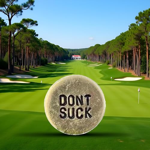 Funny Golf Ball Marker with Hat Clip - Don't Suck