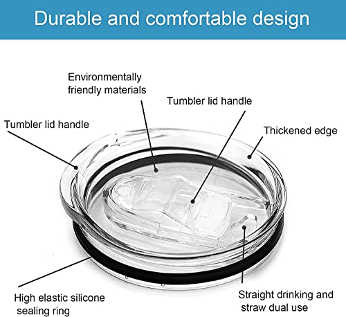 30 oz Tumbler Lid Replacement - Spill Proof Plastic Lid