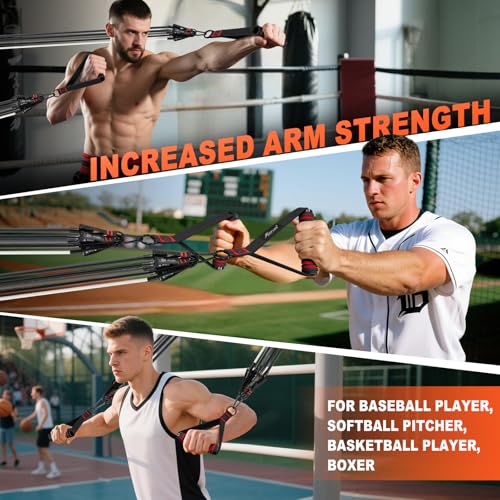 Heavy Resistance Bands Set with Handles - 150LBS Grey
