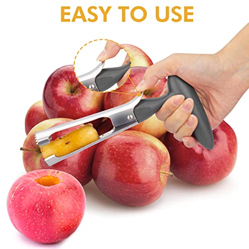 Apple Corer Tool - Ultra-Sharp Stainless Steel - Gray