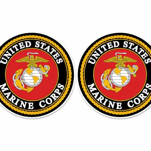 Marine Corps Decal Stickers - 4-Inch Premium Quality 2-Pack