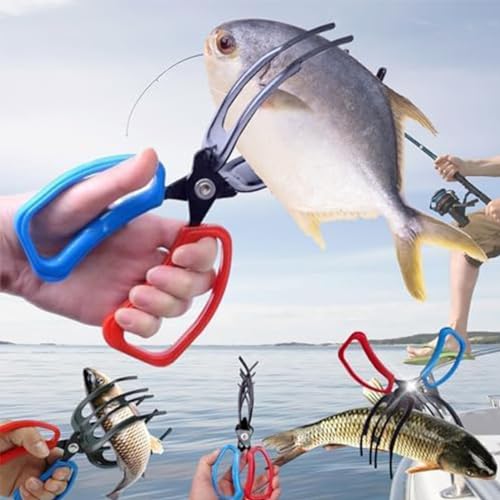 2Packs Fish Lip Grippers - 3 Claw Fishing Pliers Catch & Release Control