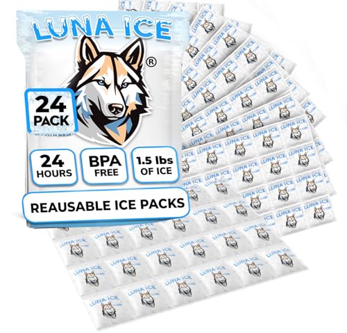 Reusable Dry Ice Packs for Shipping - 1.5 lb Small - 24 Pack