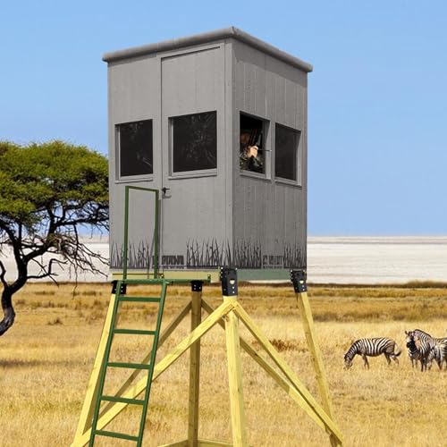 Opmeiro 4pcs Black Elevator Brackets with Screws for Deer Stands & Tree Platforms - Heavy Duty 2000lbs