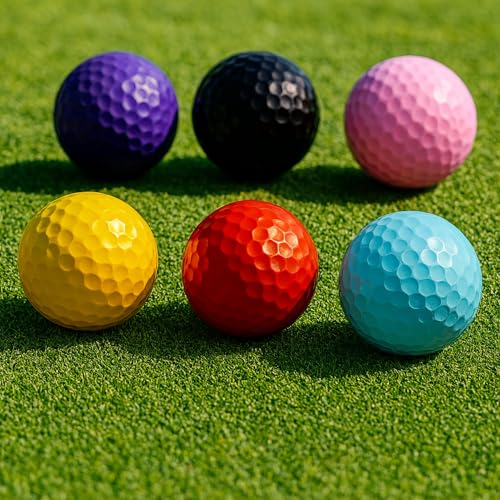 Thorza Multicolored Golf Balls Set of 24 - Putting & Practice Training Equipment