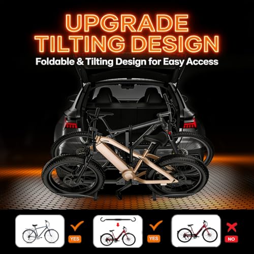 Heavy-Duty 2-Bike Hitch Rack for Ebikes & Fat Tire Bikes