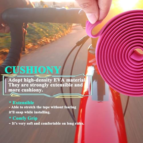EVA Road Bike Handlebar Tape - Pink, 2PCS Set