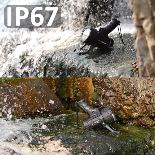 LED Spotlight Waterproof Handheld Flashlight 350 Lumens for Outdoor Use
