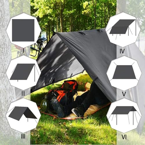KALINCO Gray 10x16.5FT Camping Tarp Waterproof Rain Fly & Shelter