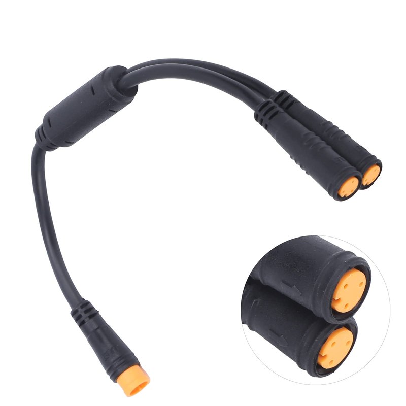 Alomejor Electric Scooter Y Splitter, High Current Capacity Compact Cable Adapter for Commuters Urban Travelers Riders
