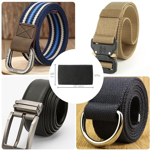 12-Pack Elastic Loop Keepers for 1" Backpack Straps & Belts