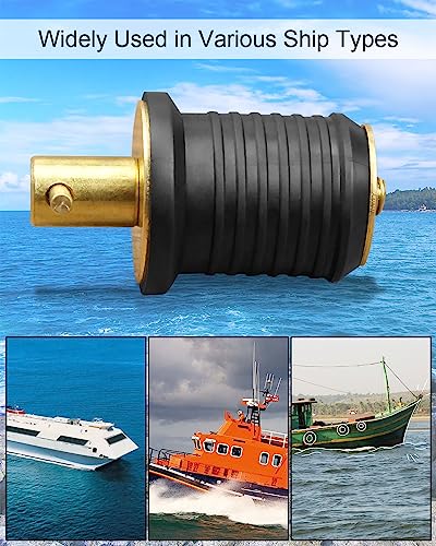 WMJNH Brass T-Handle Drain Plug for 1 Inch Diameter Drains - Easy Locking