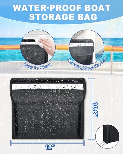 Boat Storage Organizer Bag Waterproof Sun-Protective Adhesive Pouch for Cellphone & Keys