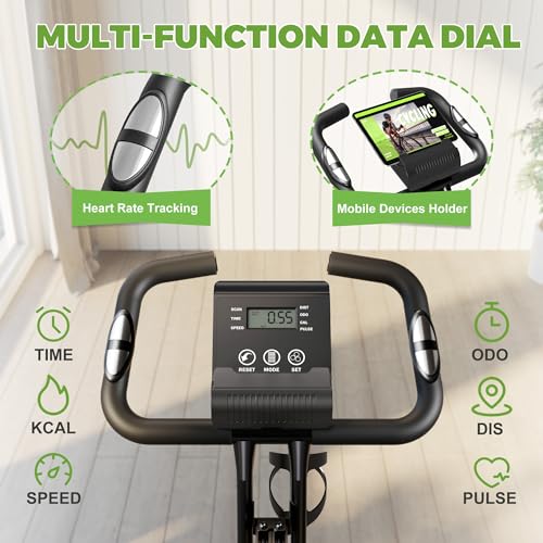 5-in-1 Folding Exercise Bike - 16-Level Magnetic Resistance - Black