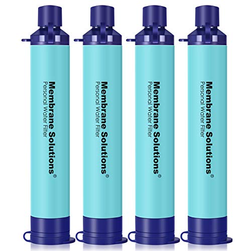 Membrane Solutions Personal Water Filter Straw S1 4 Pack - Blue
