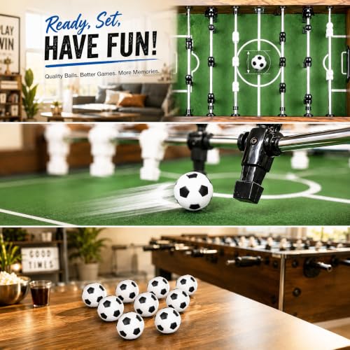 36mm Foosball Replacement Balls - Standard Tabletop Soccer Game - 9 Pack