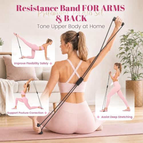 Complete Pilates Kit for Women - At Home Workout Set - Pink