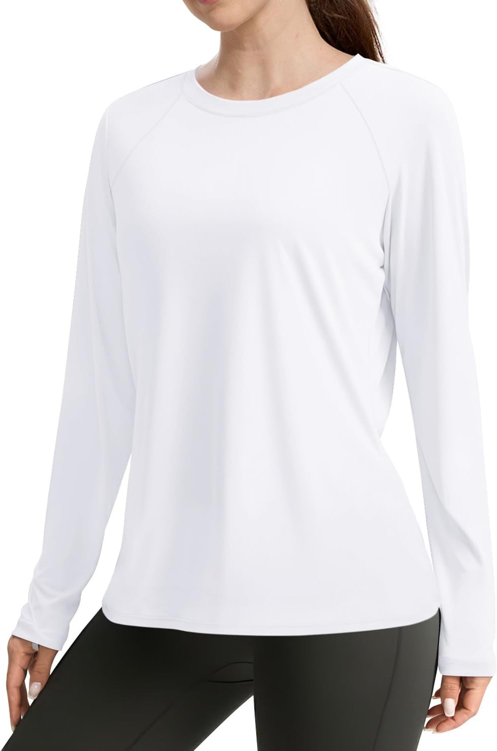 WIHOLL Long Sleeve Workout Tops for Women - UPF 50+ UV Protection | Quick Dry Athletic Shirt