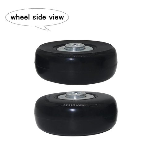 Diameter 1.8in Wear-Resistant Mute Luggage Suitcase Replacement Wheels Rubber Swivel Caster Wheels Repair Kits 4 Wheels