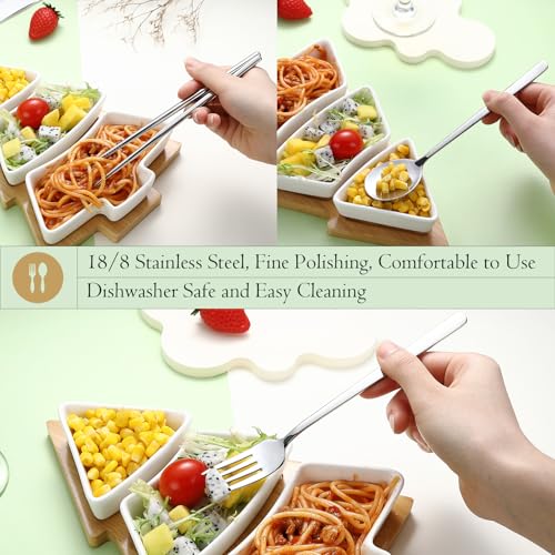 Portable Silverware Set with Case - Light Yellow Utensils