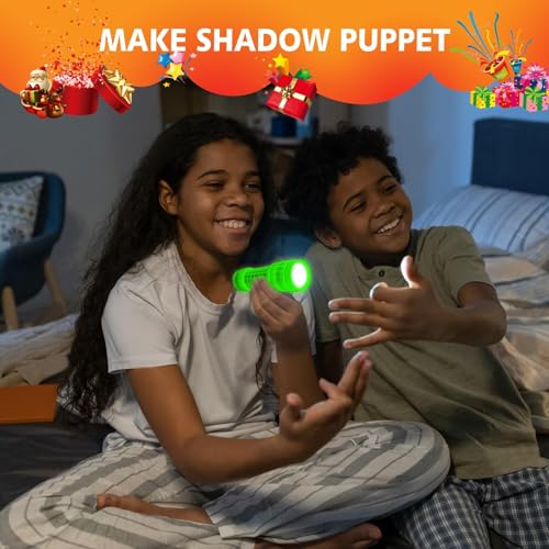 Glow in the Dark Mini Flashlights - 3 Pack with Batteries